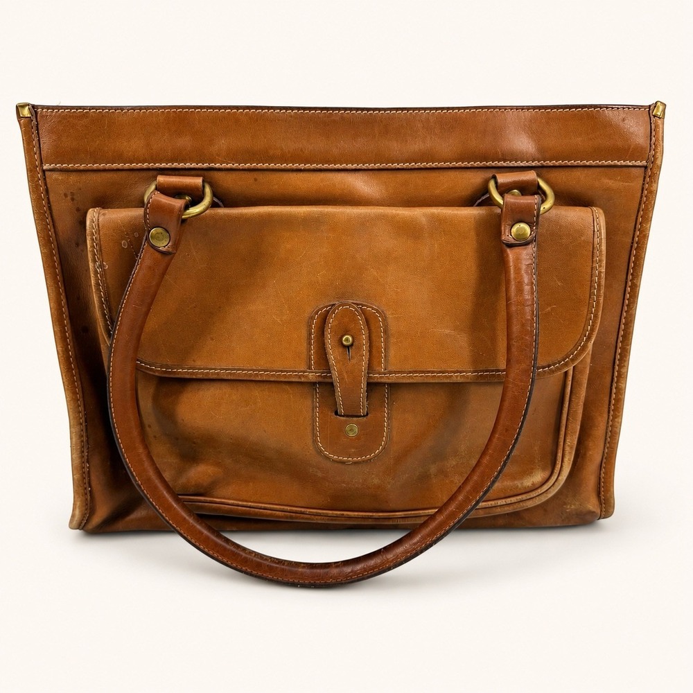 Vintage Ghurka No. 9 The Runabout Marley Hodgson Leather Briefcase Tote USA